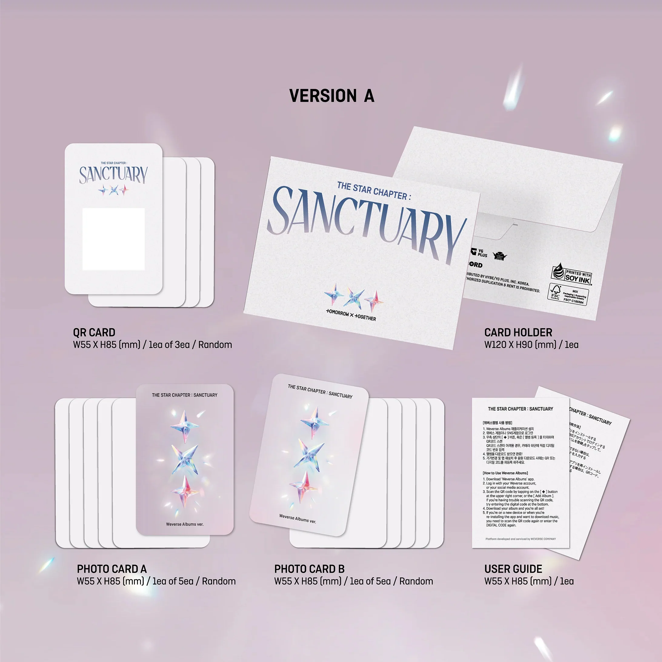 TOMORROW X TOGETHER TXT THE STAR CHAPTER: SANCTUARY] Weverse Albums Ver. Random - Image 3